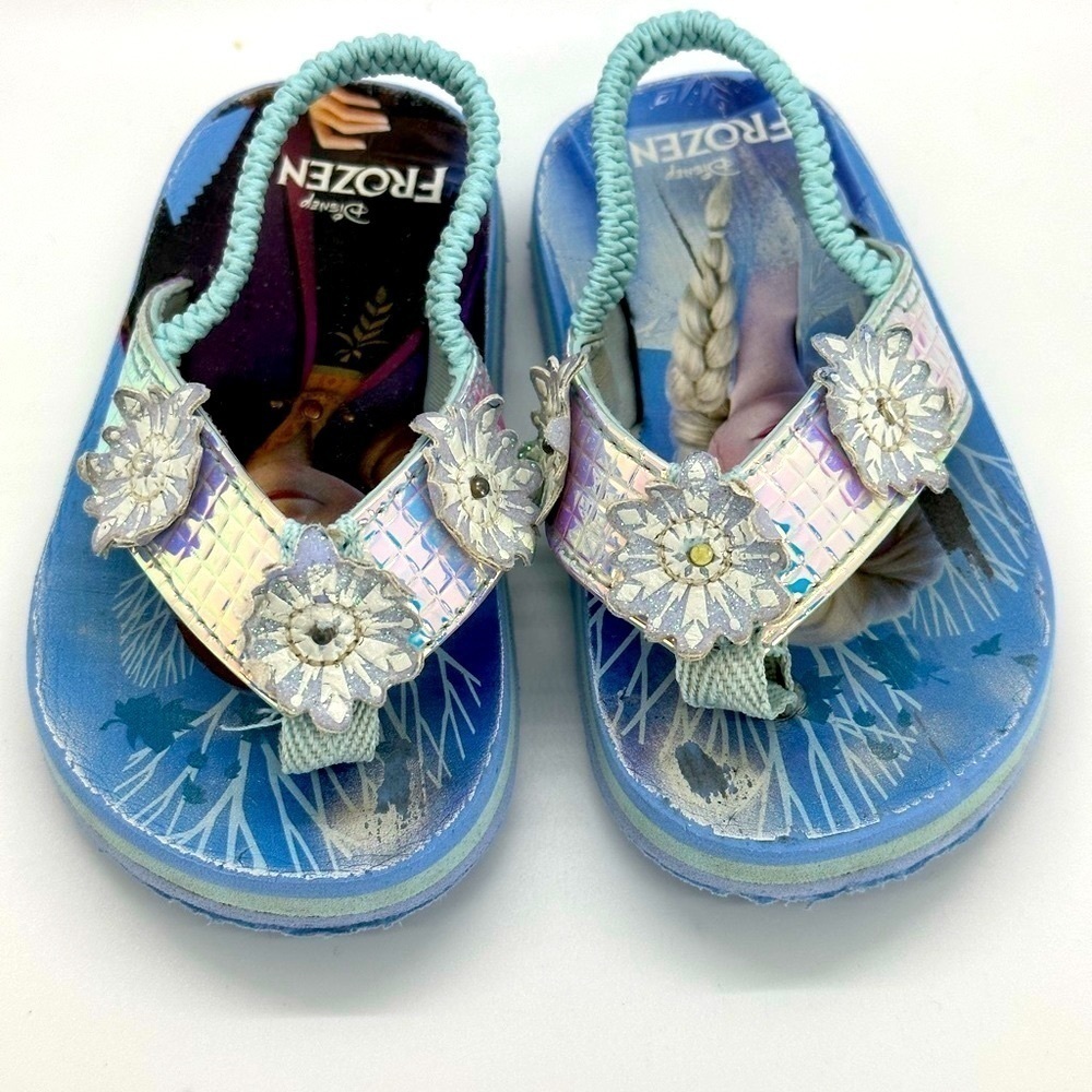 Toddler Girl's Frozen Thong Back Strap Sandals